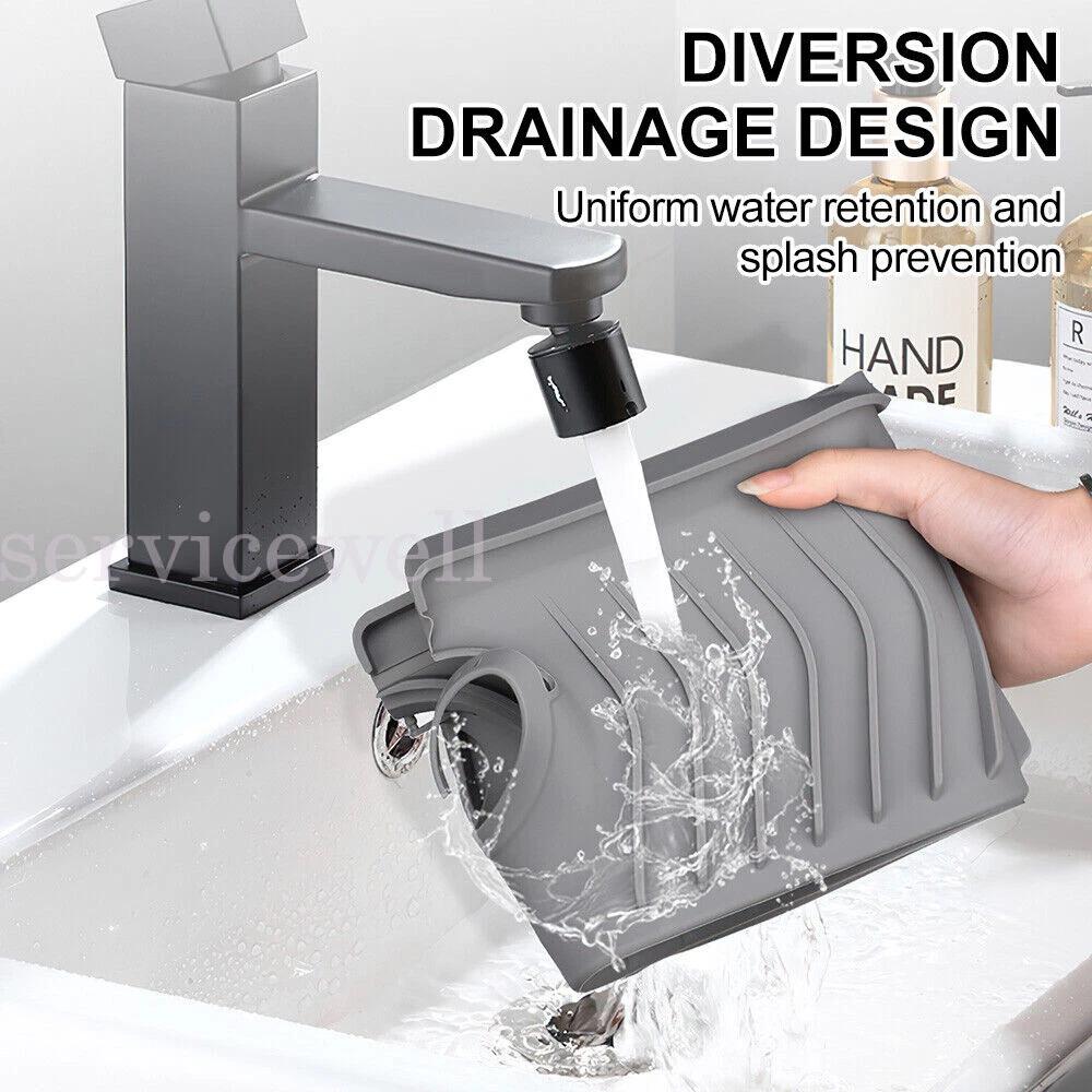 Silicone Faucet Mat For Kitchen Sink Splash Guard Bathroom Sink Draining Pad - Image 5