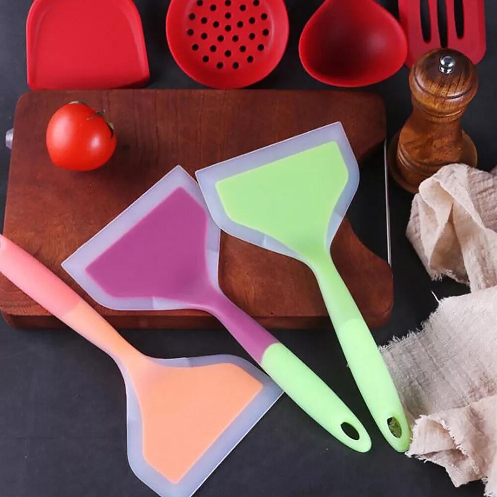 Silicone Spatula Kitchen Baking Non-Stick Cookware Safe Heat Resistant Scraper - Image 3