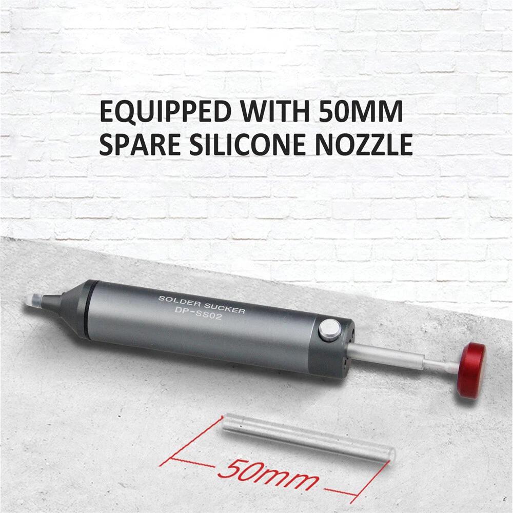 Silicone Tip Solder Sucker Pump Remover Engineer Desoldering Pump Tool Portable - Image 6