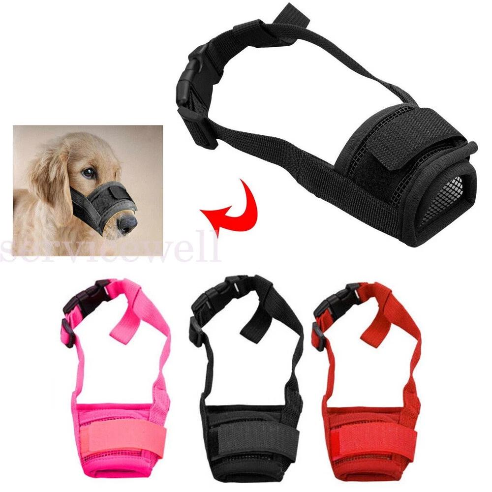 Soft Pet Dog Adjustable Stop Bark Bite Mesh Soft Mouth Muzzle Grooming Chewing - Image 6