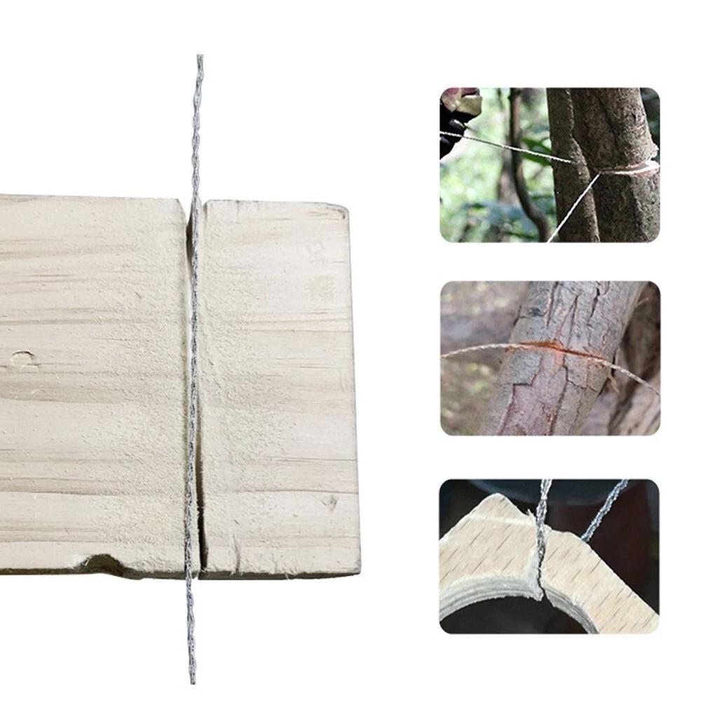 Spiral Winding Stainless Steel Wire Saw 3-strand Survival Rope Saw Wire Saw` - Image 6