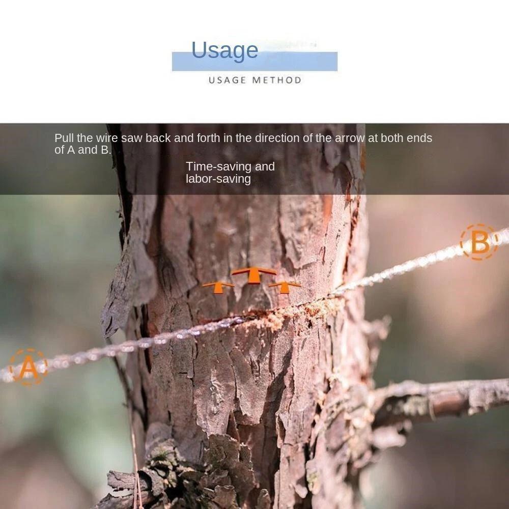 Spiral Winding Stainless Steel Wire Saw 3-strand Survival Rope Saw Wire Saw` - Image 4