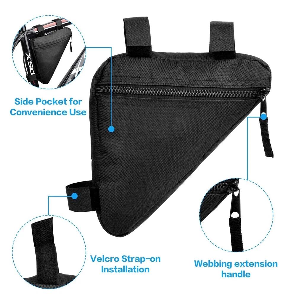 Sporting Accessories Bike Cycling Triangle Bag Front Frame Bicycle Black Pouch - Image 4