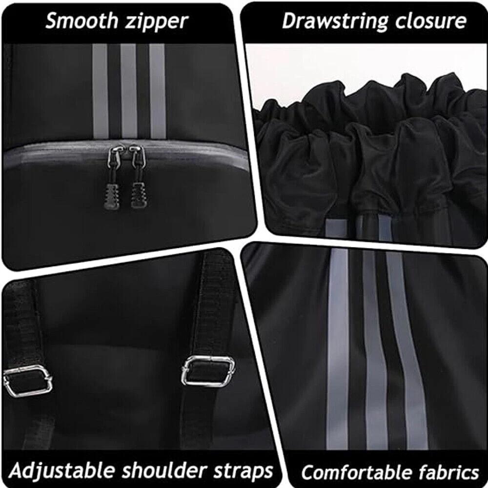 Sports Travel School Bag String Rucksack Drawstring Backpack Waterproof Gym Bag - Image 6