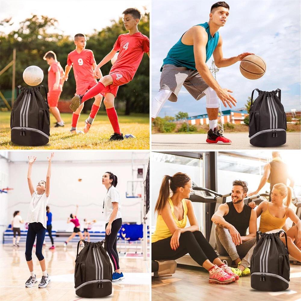 Sports Travel School Bag String Rucksack Drawstring Backpack Waterproof Gym Bag - Image 2