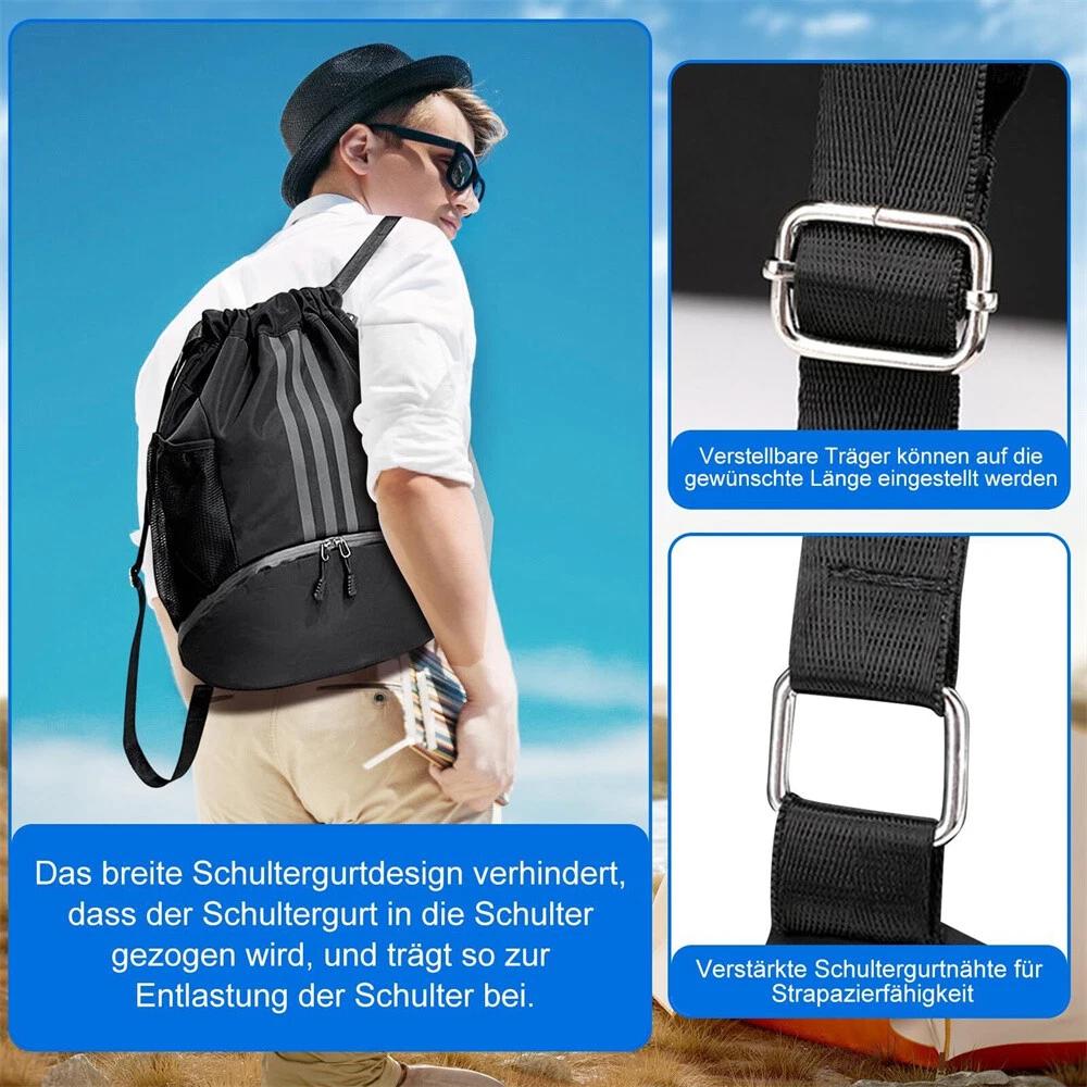 Sports Travel School Bag String Rucksack Drawstring Backpack Waterproof Gym Bag - Image 3