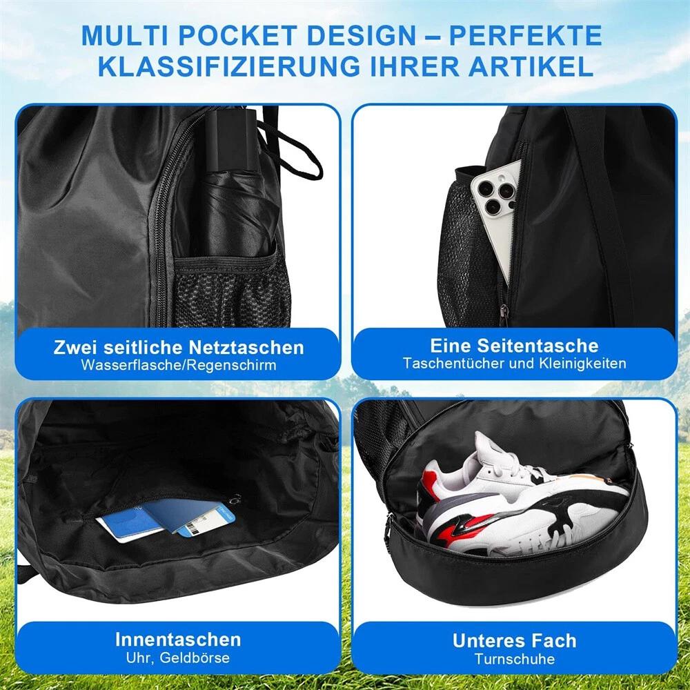 Sports Travel School Bag String Rucksack Drawstring Backpack Waterproof Gym Bag - Image 4