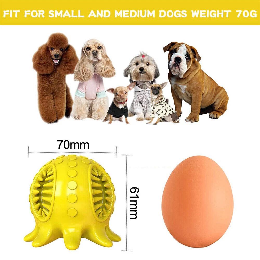Squeaky Dog Tooth Cleaning Chew Ball Durable Rubber Tough Toys For Dogs AU New - Image 6