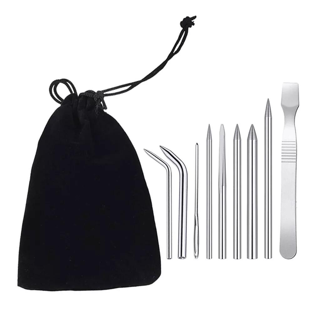 Stainless Steel Paracord Bracelet Fid Lacing Stitching Needles Tool Set W/ Bag - Image 3