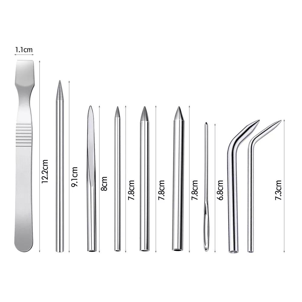 Stainless Steel Paracord Bracelet Fid Lacing Stitching Needles Tool Set W/ Bag - Image 4