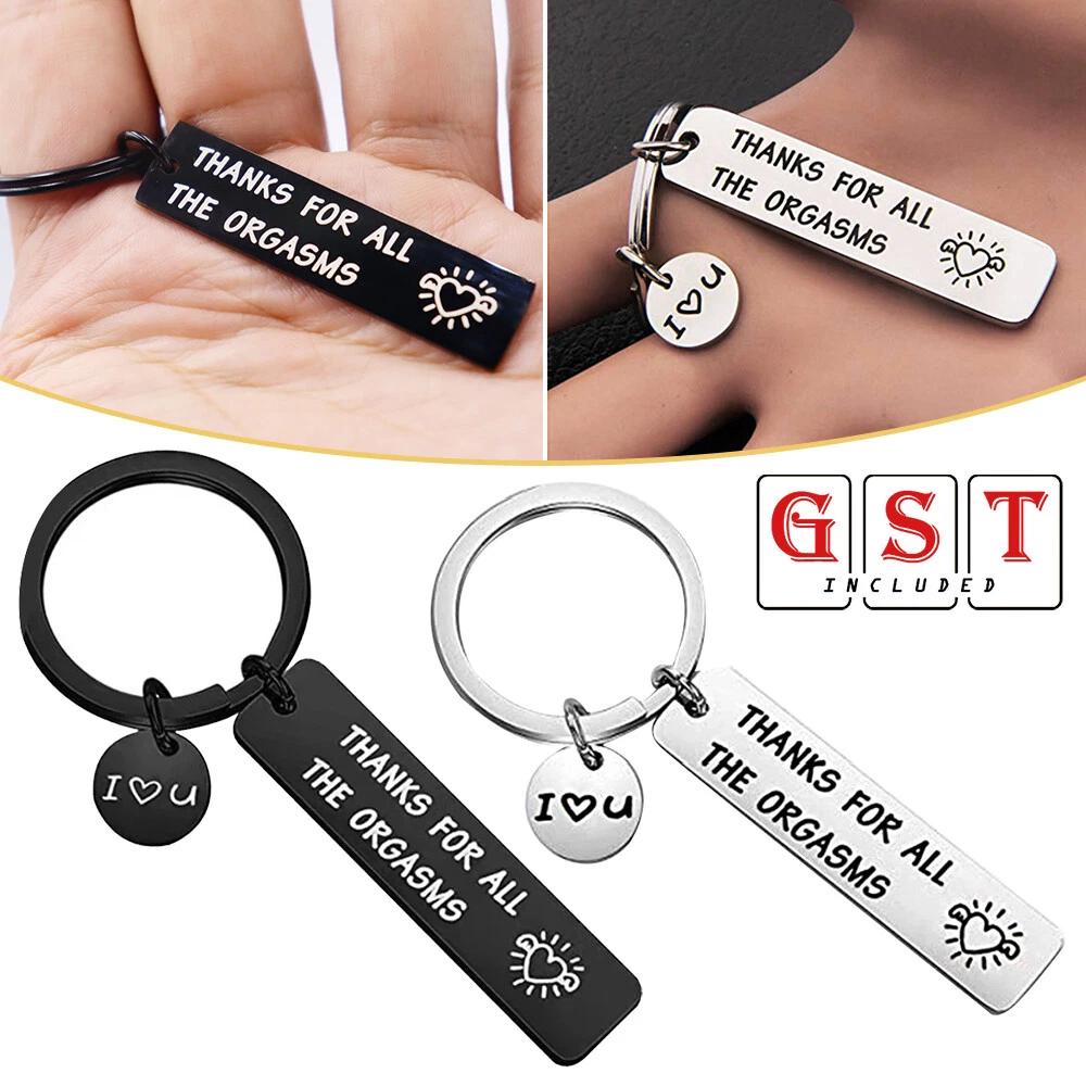THANKS FOR ALL THE ORGASMS FUNNY FRIENDS COUPLE GIFT KEY RING KEYCHAIN KEYRING2x