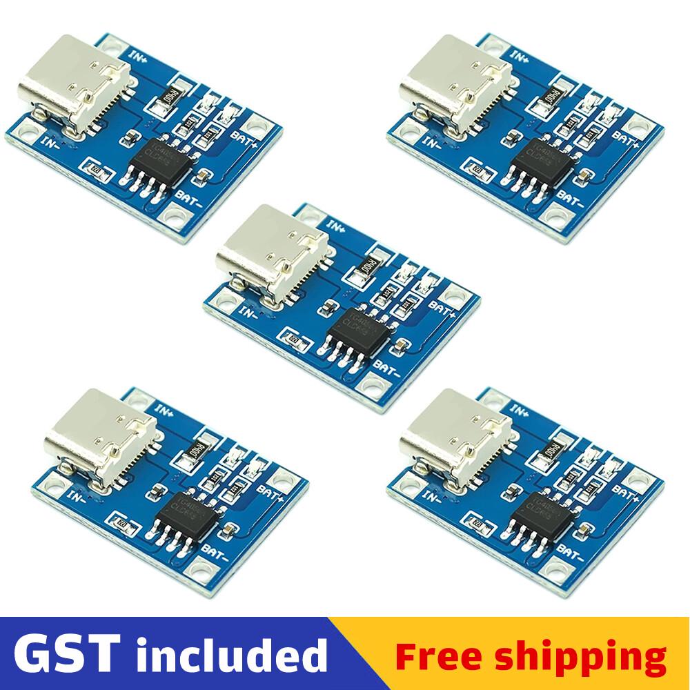 TP4056 Type C USB 5V 1A 18650 Lithium Battery Charger Board +Protection AU Stock