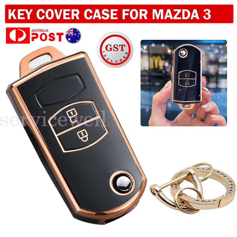 TPU Remote Flip Key Cover Case For MAZDA 3 2 6 MPS SP23 CX7 CX9 2Button Black