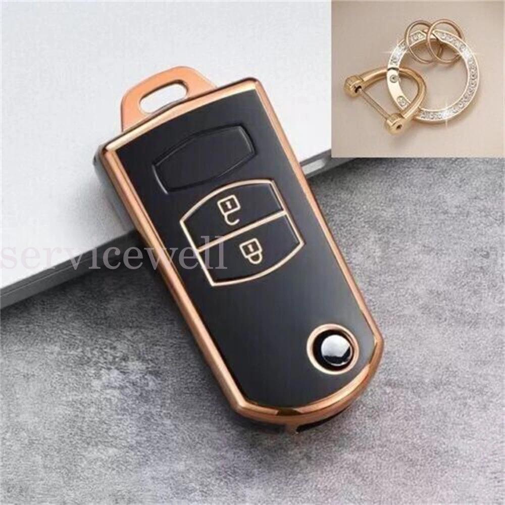 TPU Remote Flip Key Cover Case For MAZDA 3 2 6 MPS SP23 CX7 CX9 2Button Black - Image 5
