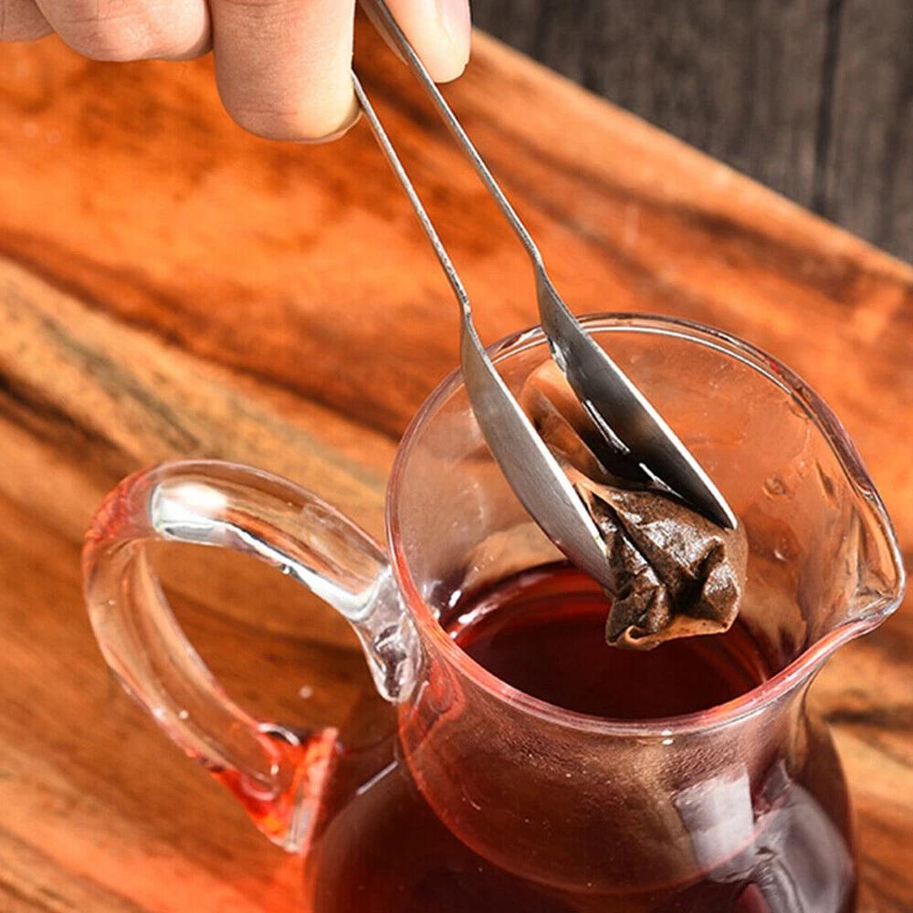 Tea Bag Decorative Teabag Tongs Tool Drying Kitchen Squeezer Stainless Steel - Image 3