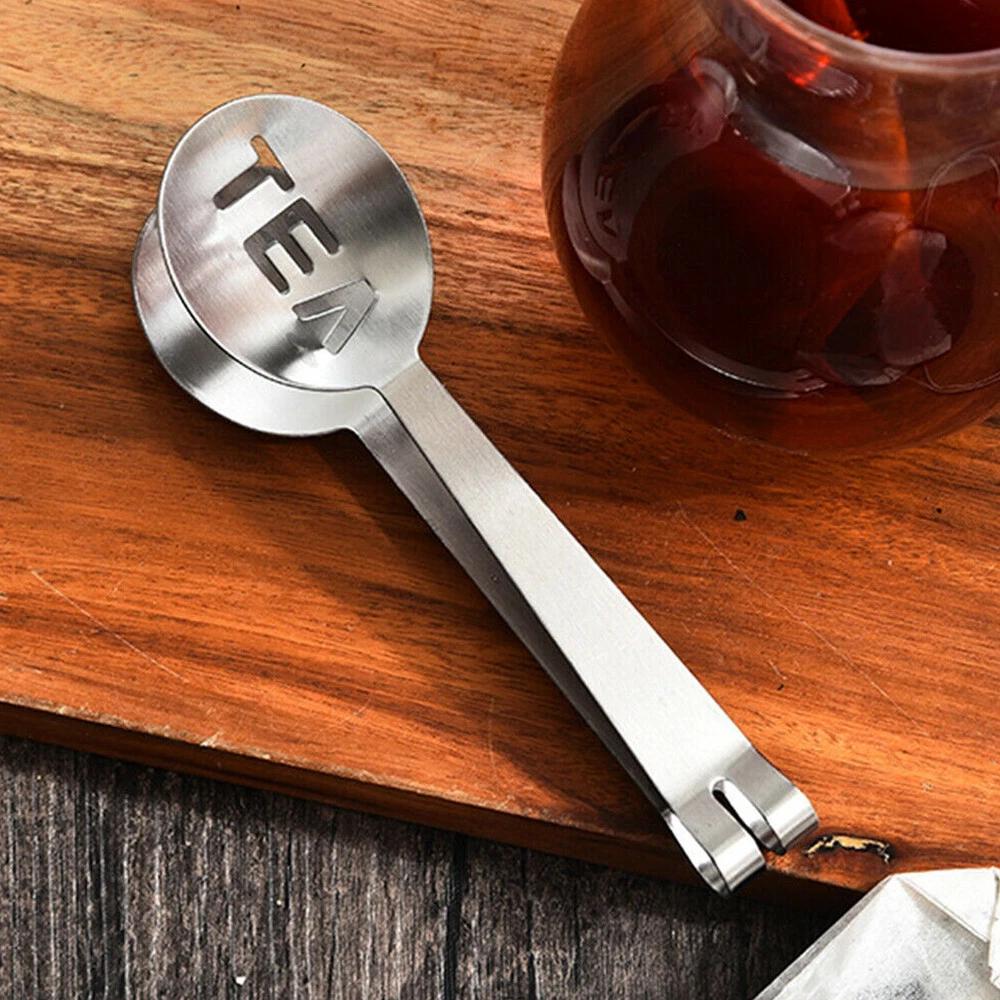 Tea Bag Decorative Teabag Tongs Tool Drying Kitchen Squeezer Stainless Steel - Image 4