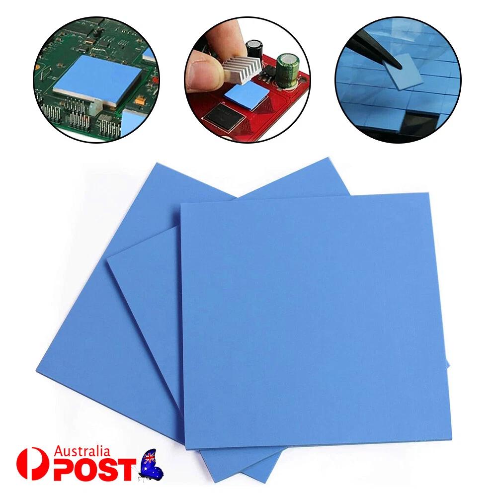 Thermal Pad GPU CPU Heatsink Cooling Conductive Silicone 100mm x100mm 1mm, 0.5mm