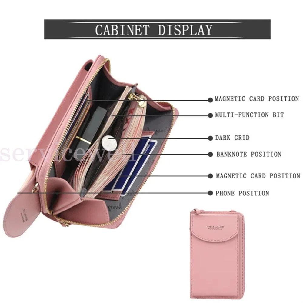 Travel Women Shoulder Bag Clutch Wallet Mobile Phone Bags Crossbody Leather Bag - Image 7