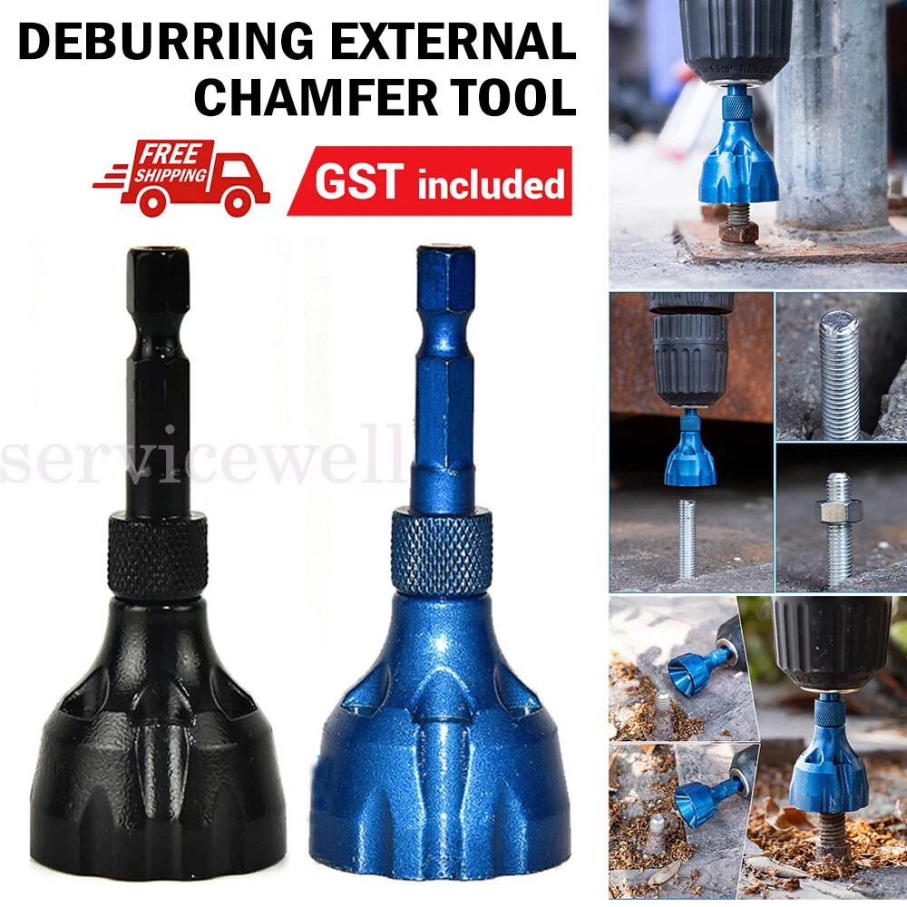 Tungsten Steel External Electric Chamfer Tool Remove Burr Clean Bolt Tool New