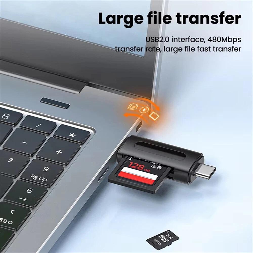 Type-C USB-C Memory Card Reader Micro SD/SD OTG For PC Macbook Tablet AU - Image 3