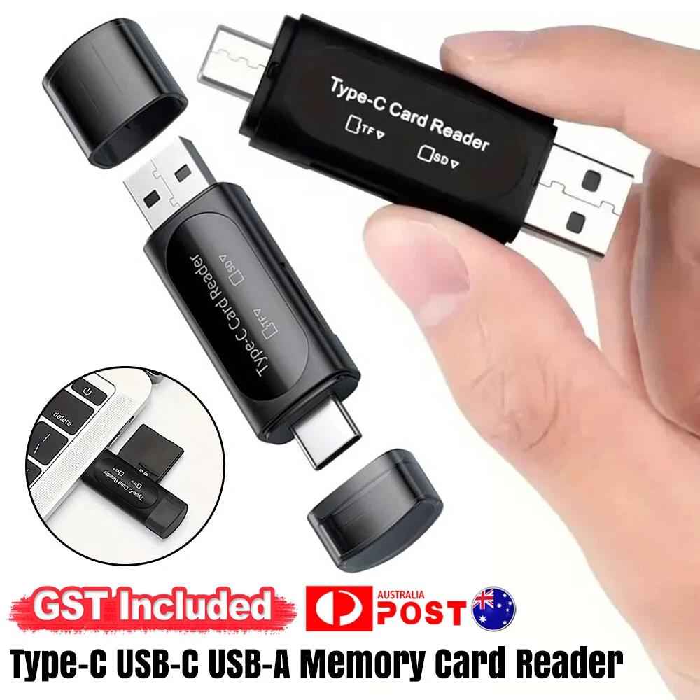 Type-C USB-C Memory Card Reader Micro SD/SD OTG For PC Macbook Tablet AU