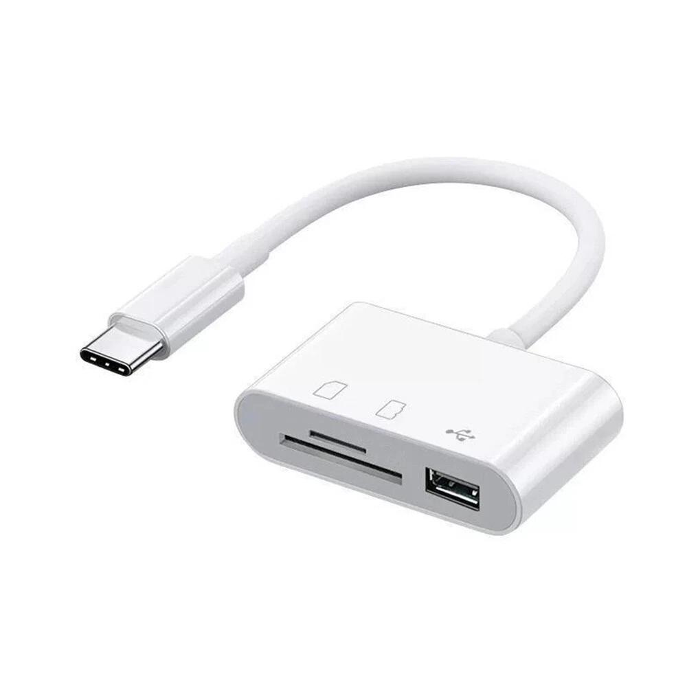 Type-c Card Reader To SD/TF/USB 3 In 1 USB 3.1 Hub Adapter Micro SD Card PC - Image 4