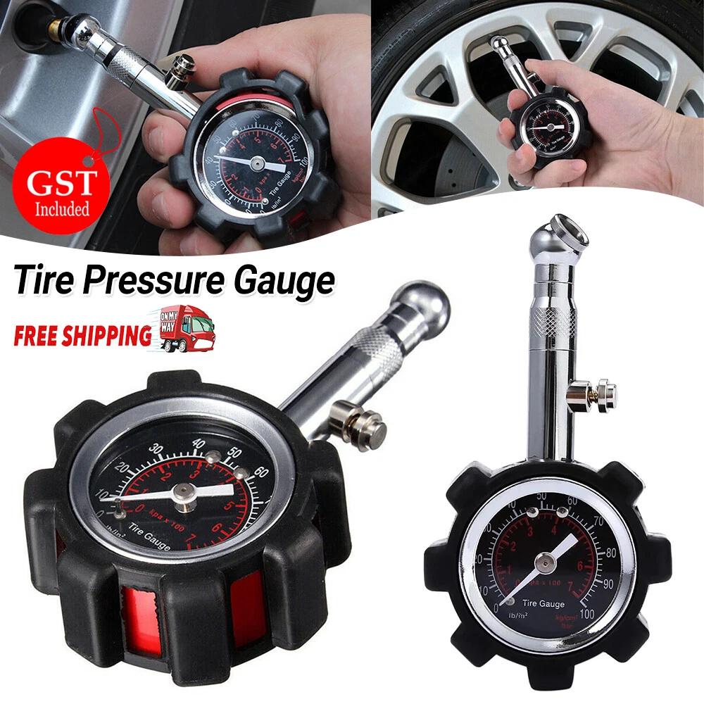 Tyre Air Measurement Tire Pressure Gauge 100 PSI Fit Car Truck Motorcycle Bike