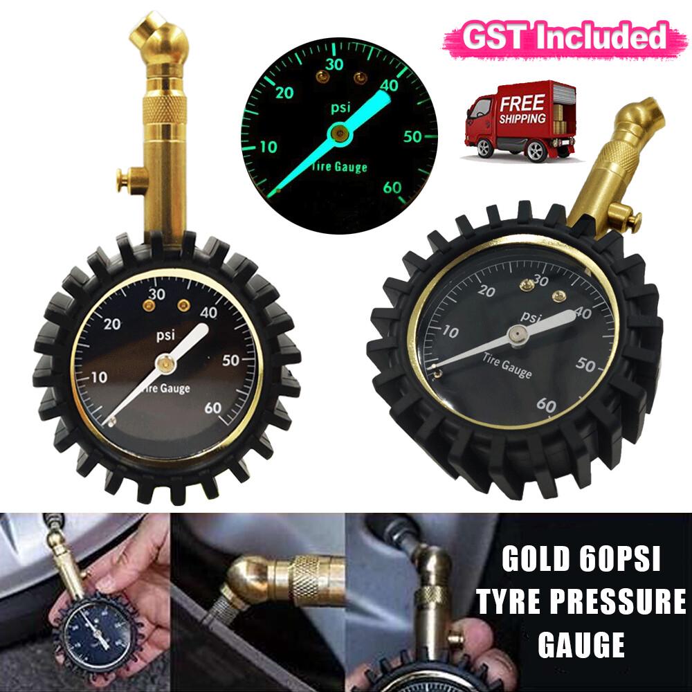 Tyre Air Measurement Tire Pressure Gauge 60 PSI Fit Car Truck Motorcycle Bike