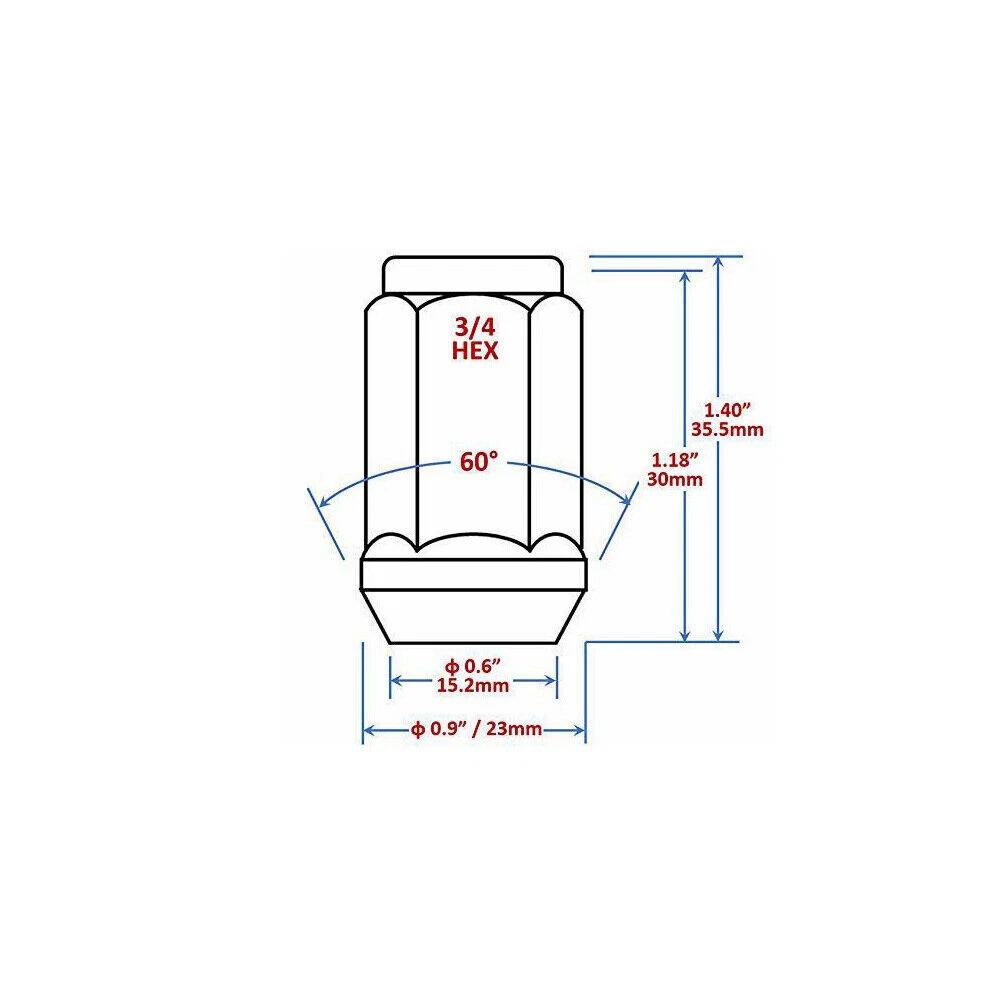 12x1.5 Chrome Wheel Nuts ForFord Ranger Mitsubishi Triton Mazda Bravo Bt50 - Image 2