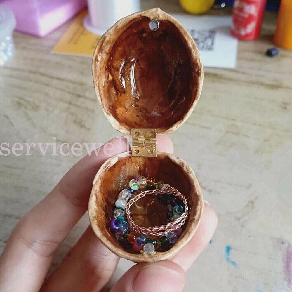 Tiny Gold Mini Small Metal Hinge DIY House Miniature Cabinet Furniture - Image 3