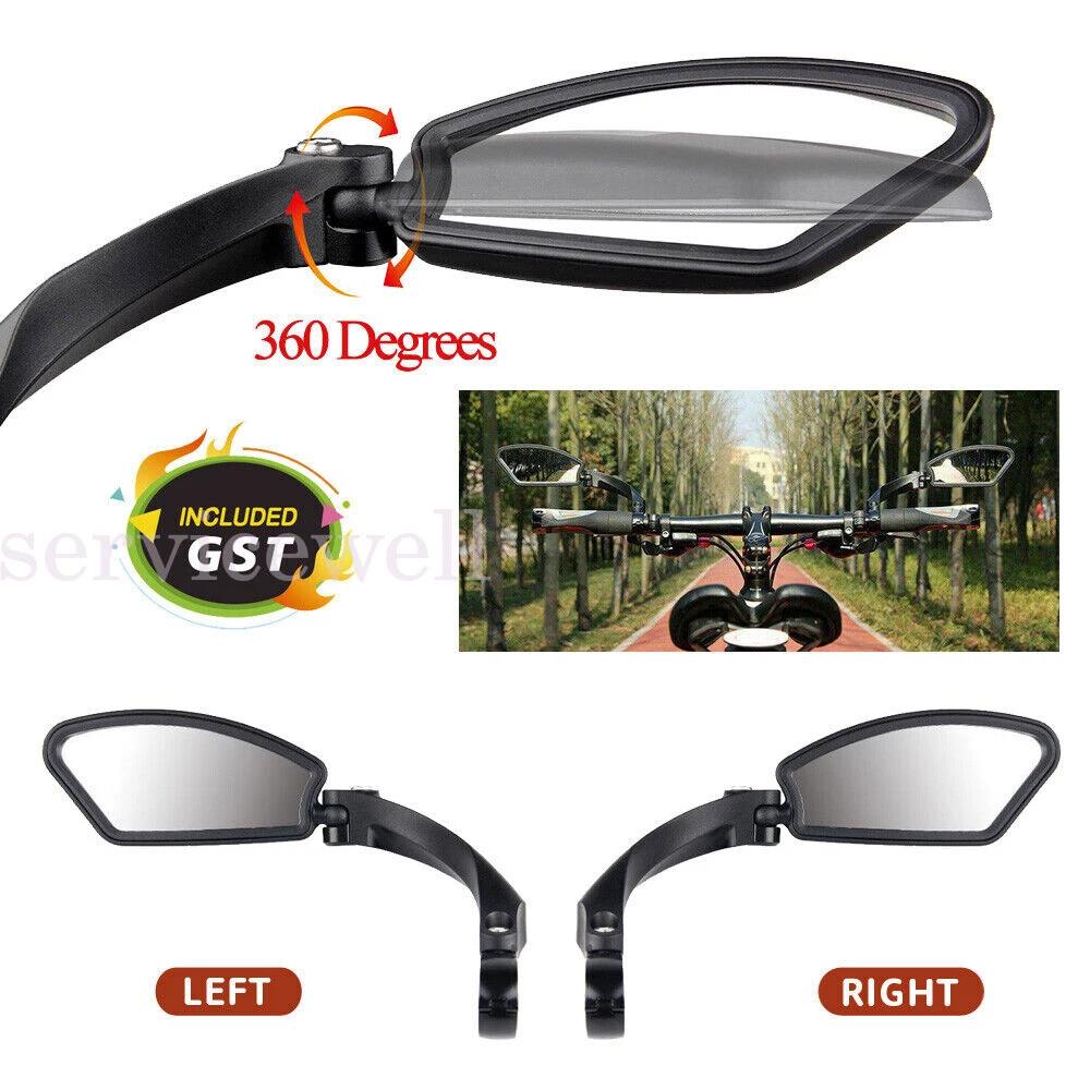 Universal Large Rearview Side Mirror Motorcycle Bicycle Bike Handlebar
