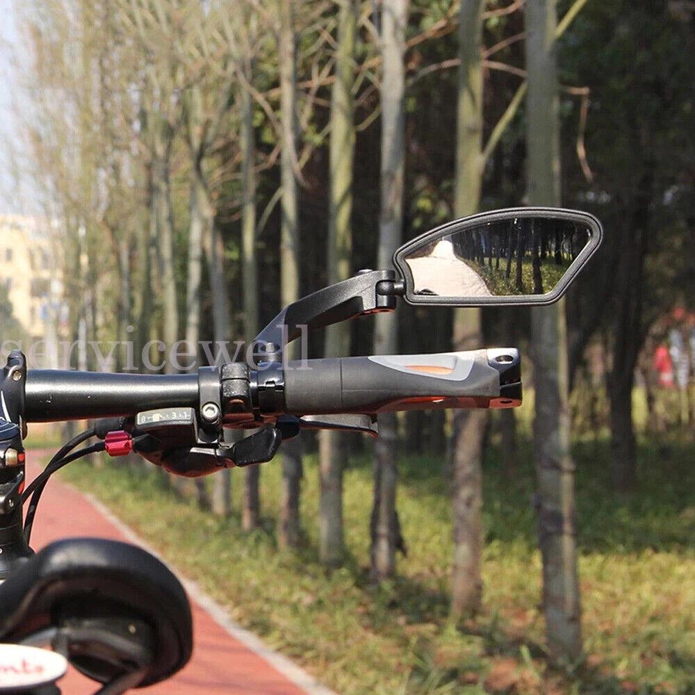 Universal Large Rearview Side Mirror Motorcycle Bicycle Bike Handlebar - Image 2