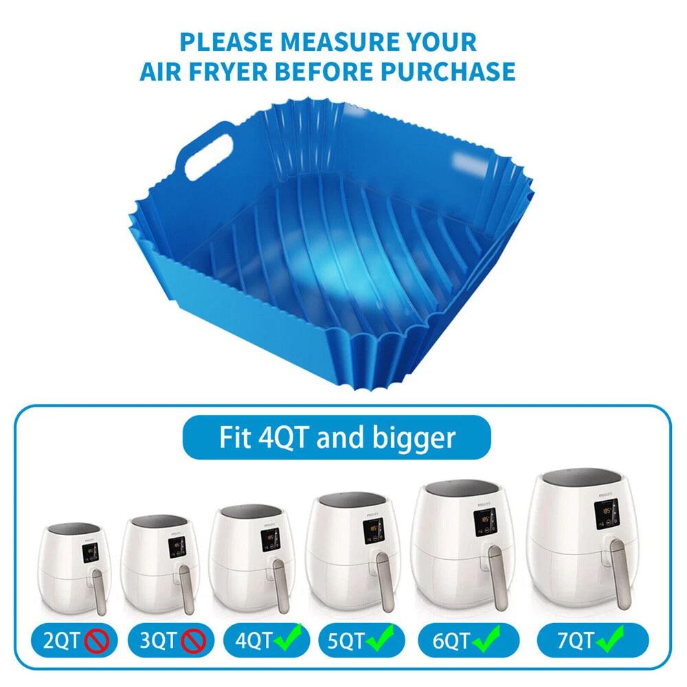 Air Fryer Silicone Pot Air Fryer Basket Liner Non-Stick Reusable Baking Tray - Image 3