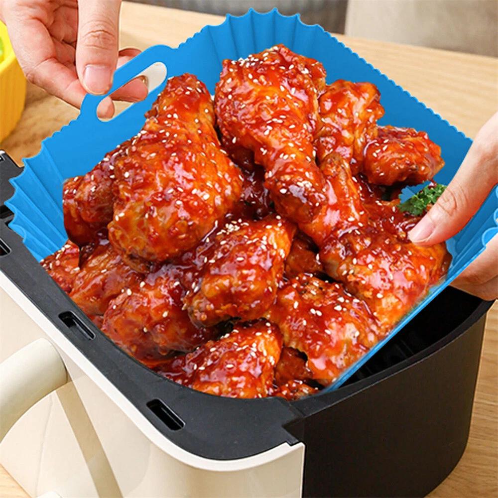 Air Fryer Silicone Pot Air Fryer Basket Liner Non-Stick Reusable Baking Tray - Image 6