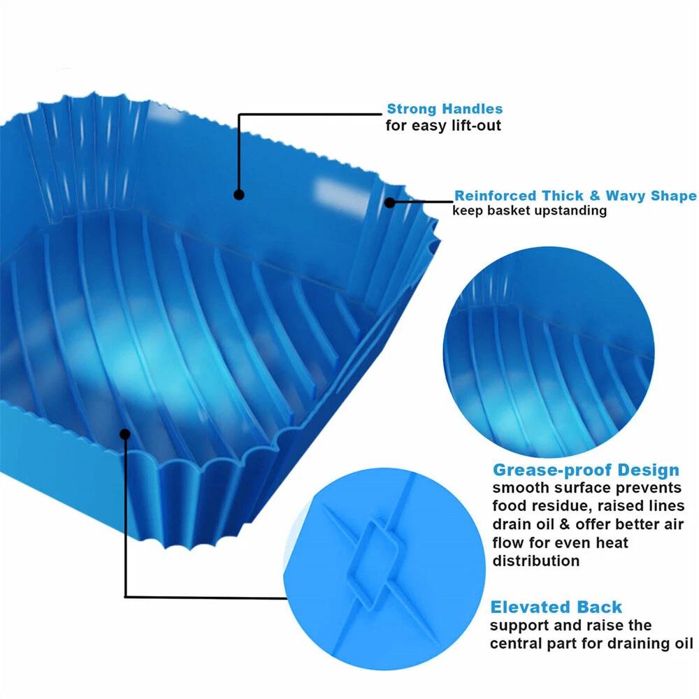 Air Fryer Silicone Pot Air Fryer Basket Liner Non-Stick Reusable Baking Tray - Image 4