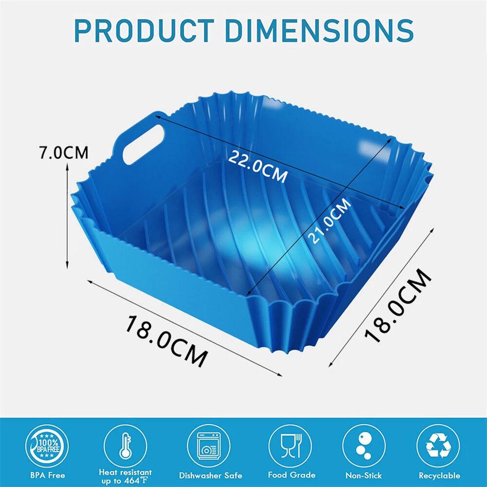 Air Fryer Silicone Pot Air Fryer Basket Liner Non-Stick Reusable Baking Tray - Image 2