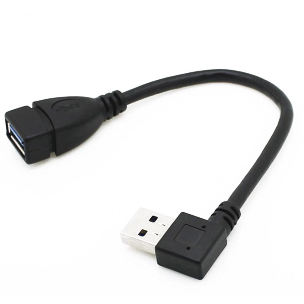 USB 3.0 5Gbps Right Angle Extension Cable 90 Degree L Male to Female Adapter - Image 4