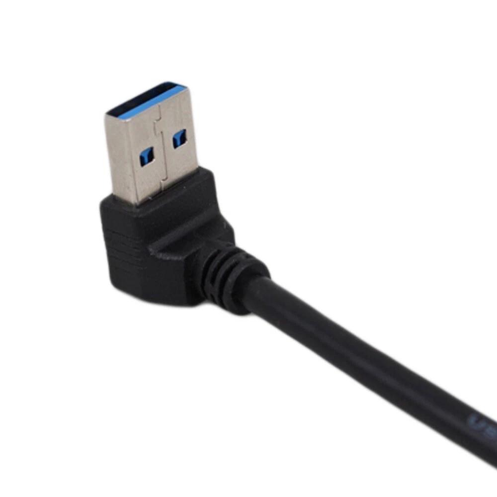 USB 3.0 5Gbps Right Angle Extension Cable 90 Degree L Male to Female Adapter - Image 5