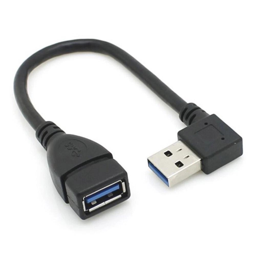 USB 3.0 5Gbps Right Angle Extension Cable 90 Degree L Male to Female Adapter - Image 6