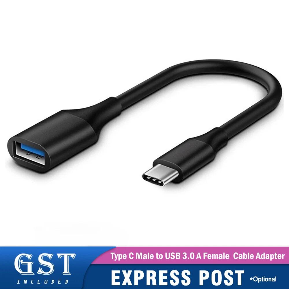 USB 3.1 Type C Male to USB 3.0 A Female Converter USB-C Data Cable Adapter OTG