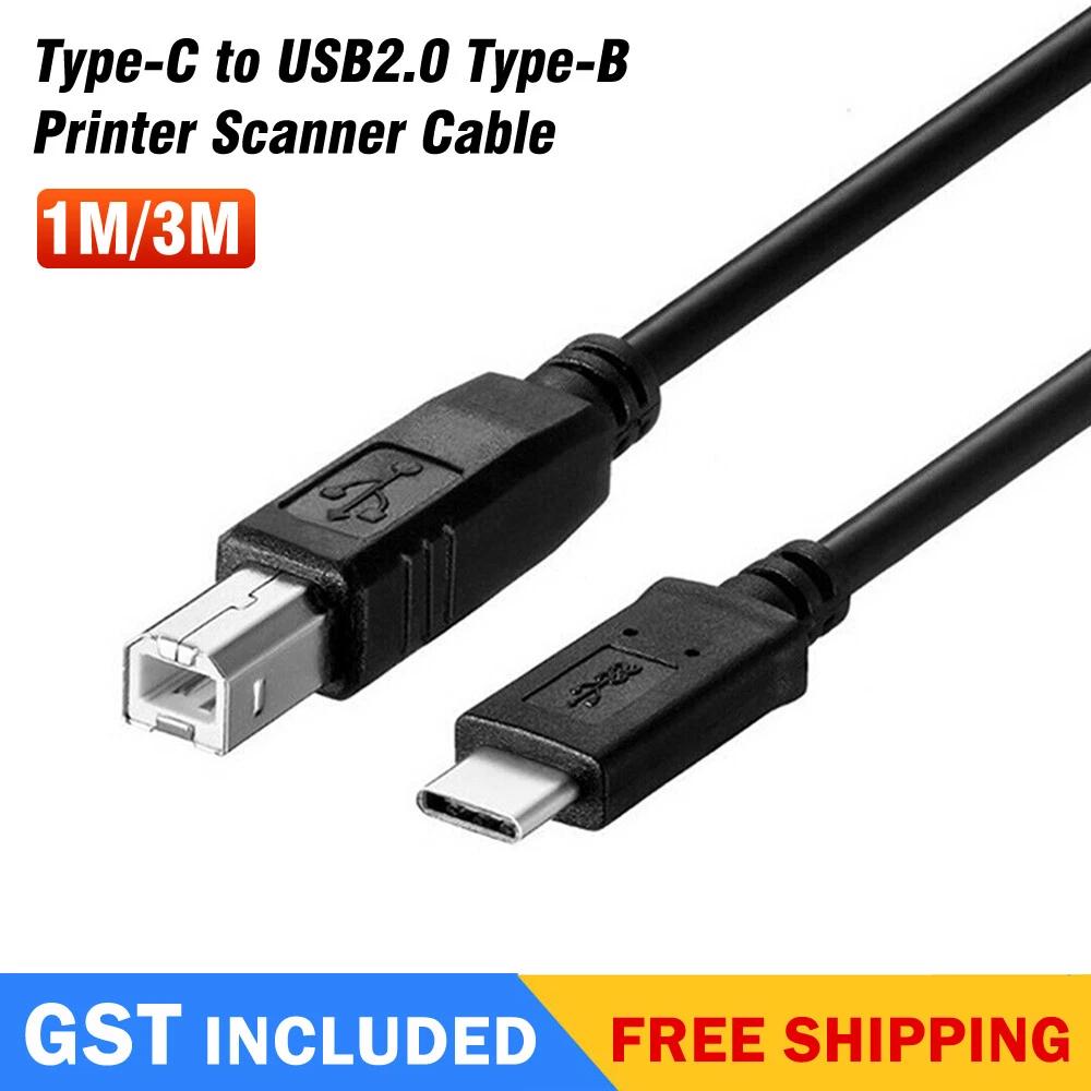 USB C Type-C to USB2.0 Type-B Printer Scanner Cable 1M 3M For Apple iPad Pro Air