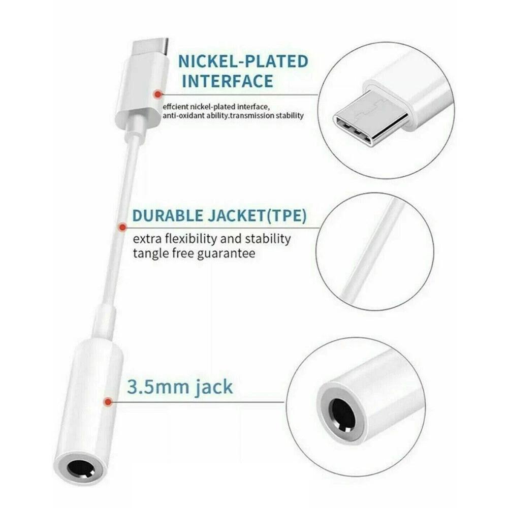 USB Type C TO 3.5mm Female Headphone Jack Adapter AUX Stereo Speaker Audio Cable - Image 5