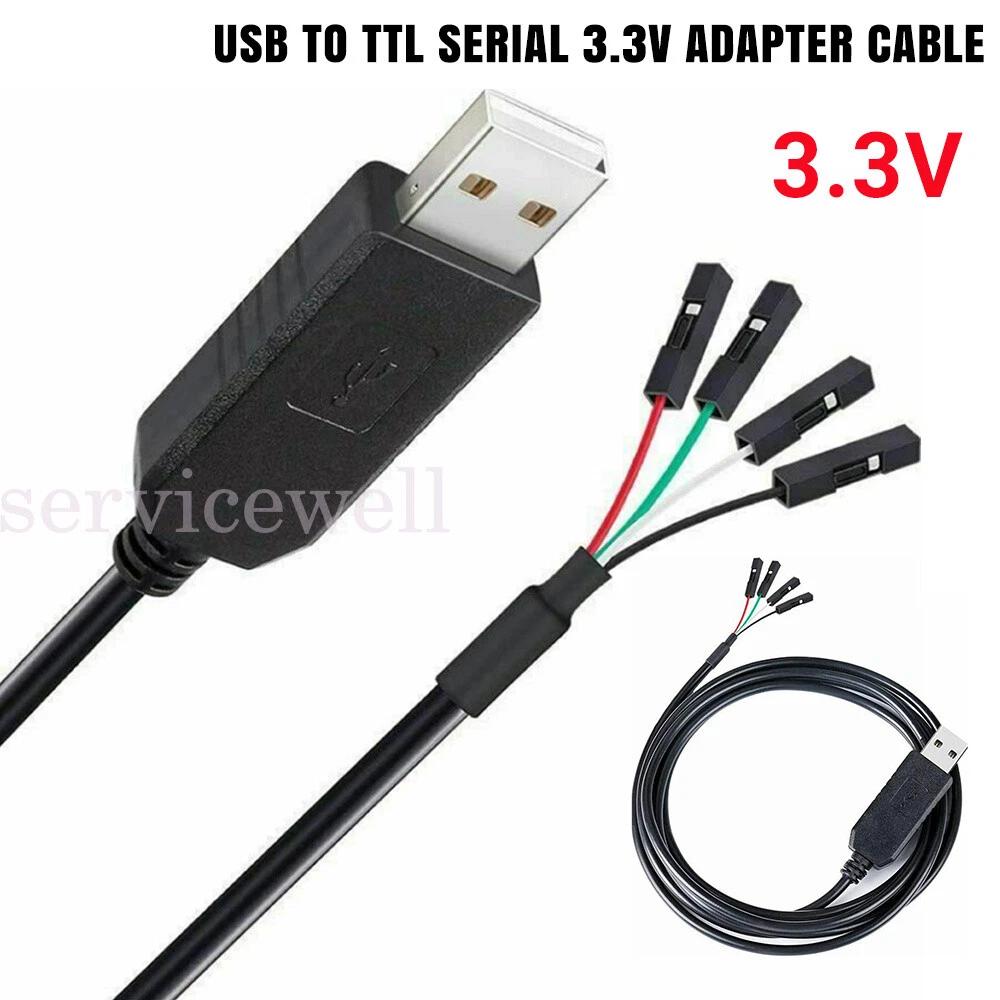 USB to TTL Serial 3.3V 4-pin Wire Cable PL2303 USB Module USB Cable 70cm