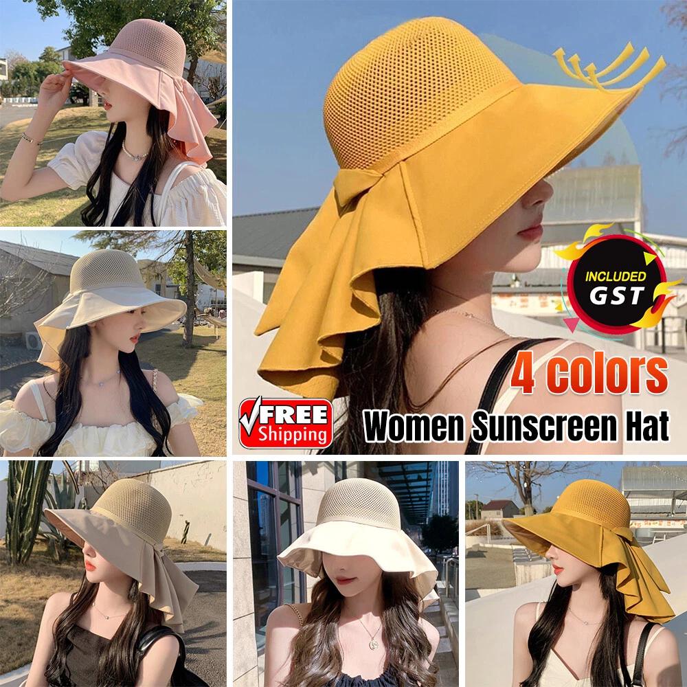UV Protection Women Sunscreen Hat Outdoor Sun Hat Wide Brim Fisherman Hat Beach