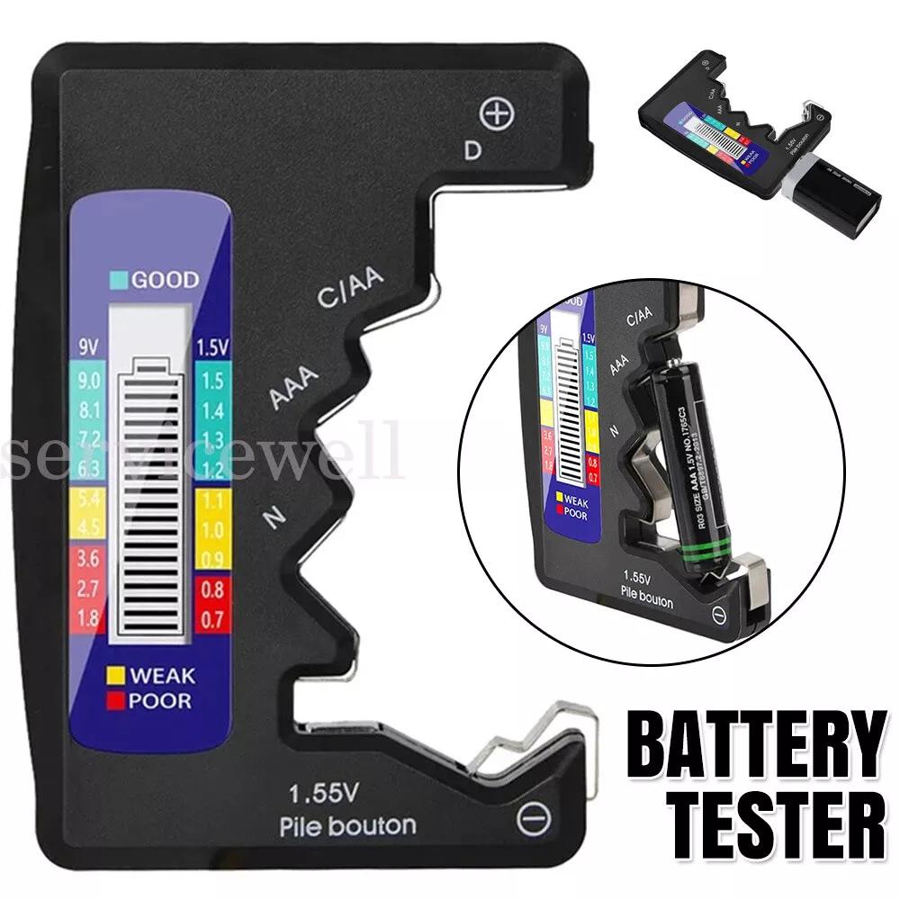 Universal LCD Digital Battery Tester Checker C D N AA AAA 9V 1.5V Button Cell