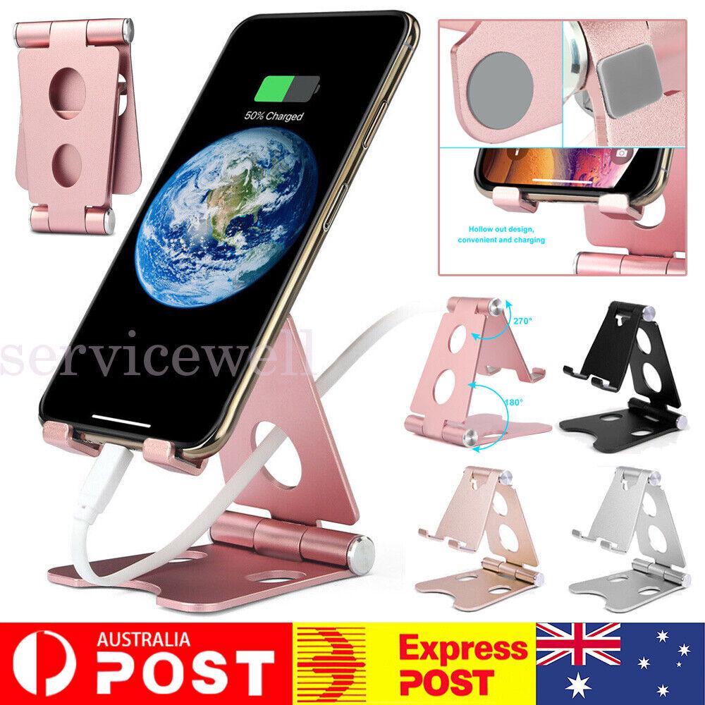 Universal Metal Desk Tabletop Phone Tablet Stand Holder Foldable Adjustable AU