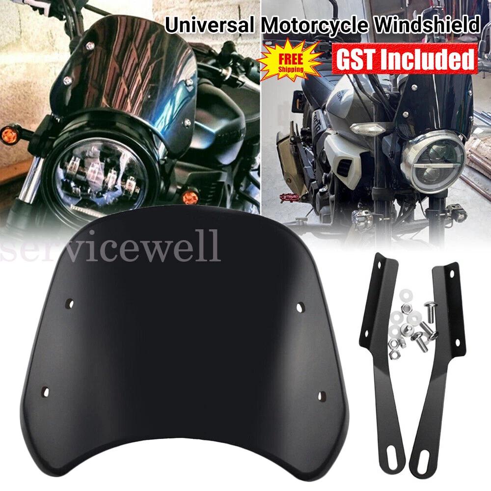 Universal Motorcycle Windshield Front Motorbike Wind Screen Deflector Windscreen