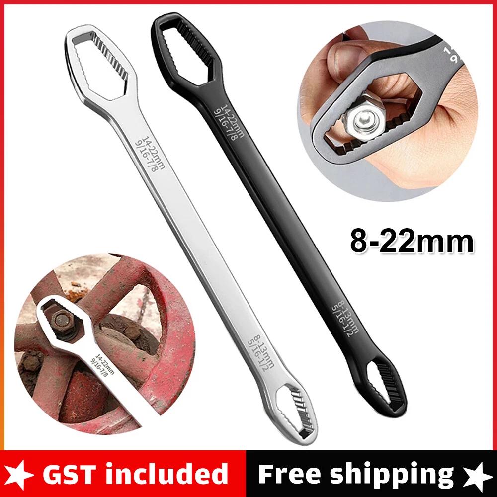 Universal Torx Screw Nuts Wrench 8-22mm Double Head Ratchet Spanner Repair Tools
