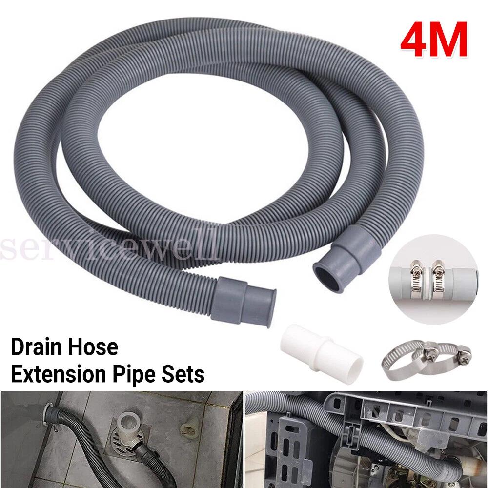 Universal Washing Machine Dishwasher Drain Waste-Hose Extension Pipe Kit 4M