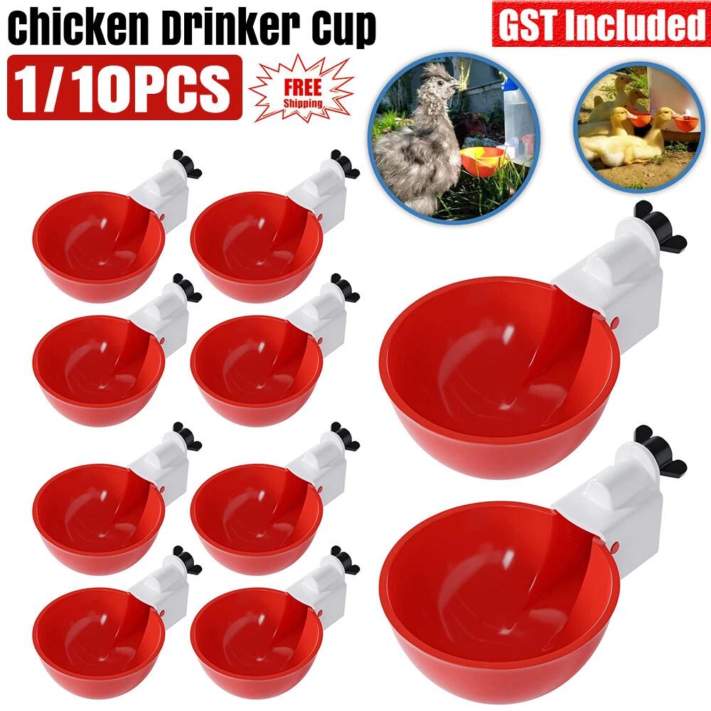 Chicken Water Cup Feeder Drinker Drinking Bowl Waterer Poultry Automatic